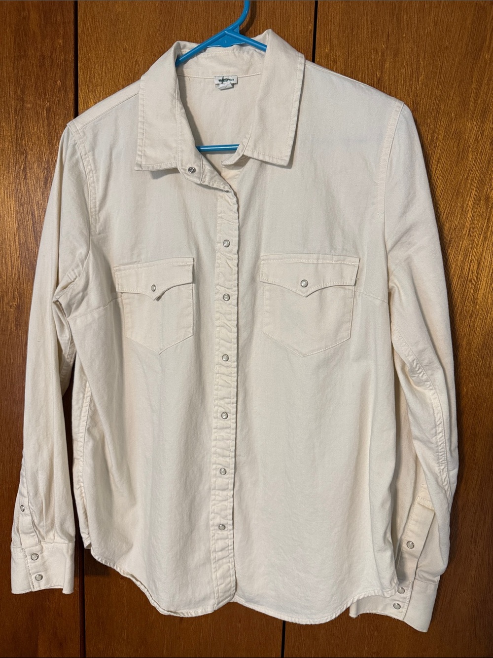 Women's Cream Button-Up Western Shirt